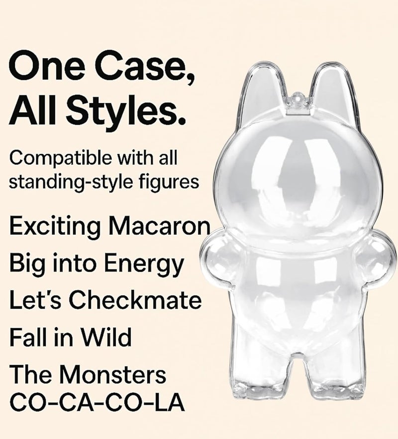 Howgoody Protective Case Compatible with Standing - Clear Collector Storage Box with Silicone Strap,Dustproof Scratch-Resistant for Standing (Figure Not Included) - Image 2